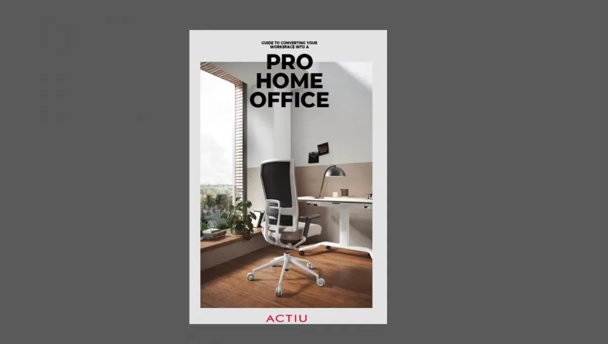 Actiu Home Office megoldása ACTIU, forgószék, irodabútor, home office termékek, otthoni munkahely, lockdown, állítható magasságú asztal, motoros asztal, álló íróasztal, ergonómia, egészség