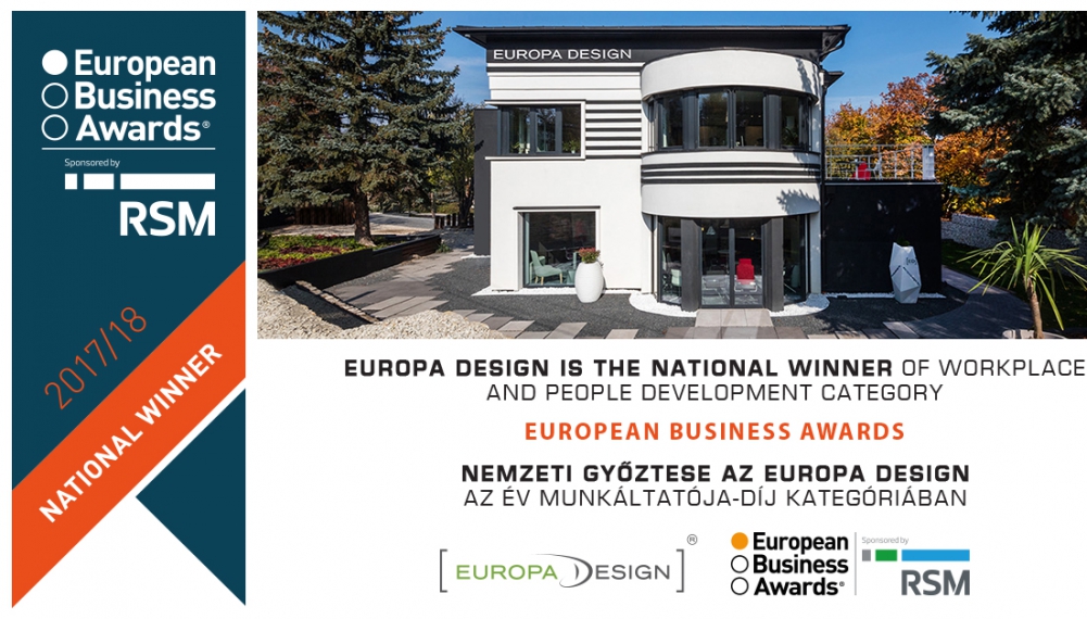 EUROPA DESIGN IS ONE OF EUROPE’S BEST IN EUROPEAN BUSINESS AWARDS! Irodabútor,Europa,Design,Europe’s,European,Business,Awards! 