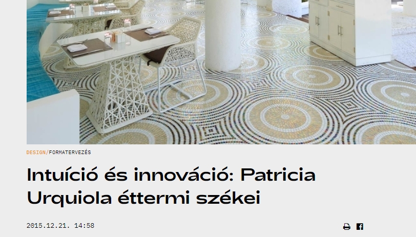 Intuíció és innováció: Patricia Urquiola éttermi székei Intuíció,innováció:,Patricia,Urquiola,éttermi,székei,design,formatervezés, Andreu World, EuropaDesign, editorial, press, szakcikk,,Építészfórum